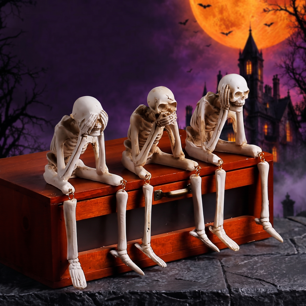 Halloween Resin Skull Decorations — Hallowicked hero (SU00018620)