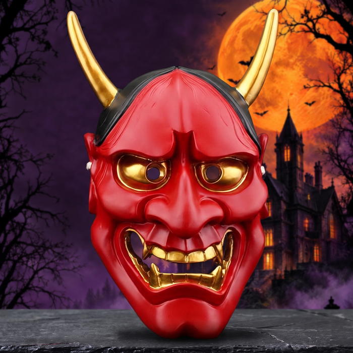Japanese Prajna Resin/Latex Halloween Mask — Hallowicked hero (SU00029020)