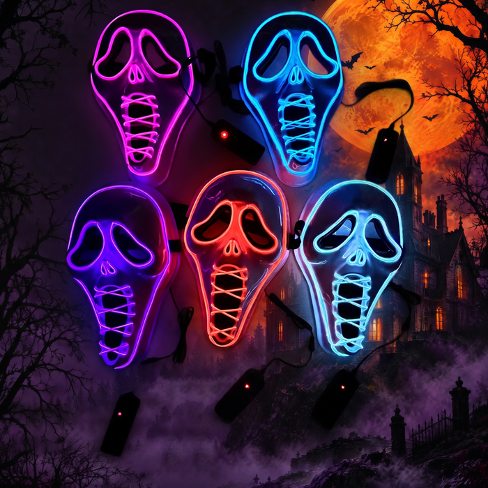 LED Glow Horror Scream Mask for Halloween — Hallowicked hero (SU00027142)