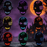 LED Luminous Halloween Skull Mask USB Rechargeable Horror Costume Prop — Hallowicked hero (SU00027163)