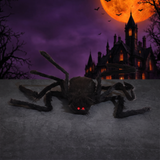 Halloween Plush Black Spider Props Long-Haired — Hallowicked hero (SU00018412)