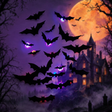 Halloween LED Glow Bat Wall Stickers — Hallowicked hero (SU00021715)